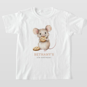 Camiseta Fiesta de cumpleaños 5 de Ratón y Galletas Lindos