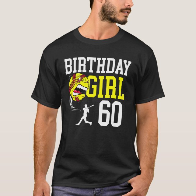 Camiseta Fiesta de cumpleaños 60 años de Softball (Anverso)