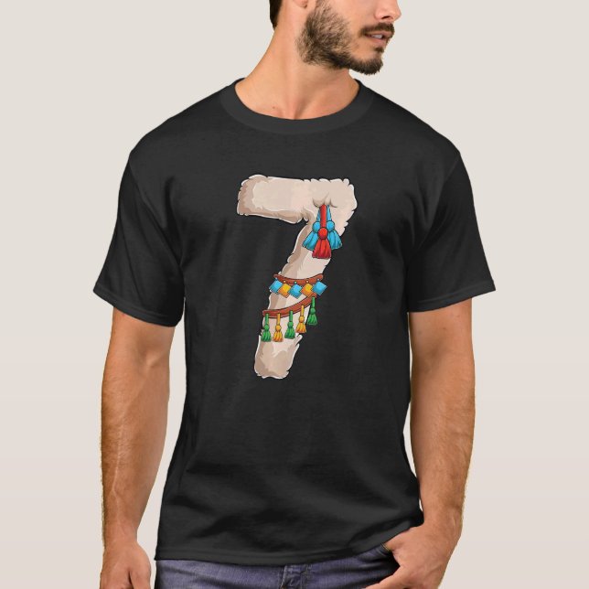 Camiseta Fiesta de cumpleaños 7 de siete años de antigüedad (Anverso)