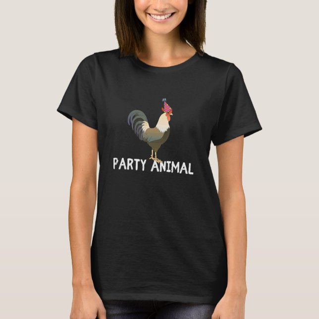 Camiseta Fiesta de cumpleaños Adolescentes de Pollo Animal  (Anverso)