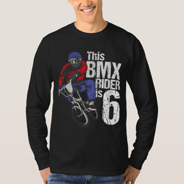 Camiseta Fiesta de cumpleaños BMX de 6 años de edad Niños B (Anverso)