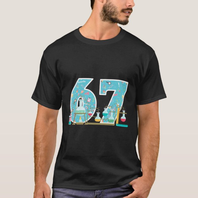Camiseta Fiesta de Cumpleaños Científico 67 Laboratorio Quí (Anverso)