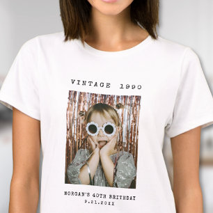 Camiseta Fiesta de cumpleaños con foto vintage