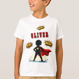 Camiseta Fiesta de Cumpleaños con Nombre de Superhéroe de C