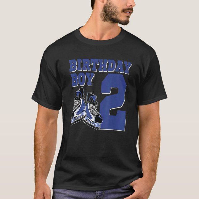 Camiseta Fiesta de cumpleaños con tema de hockey sobre hiel (Anverso)