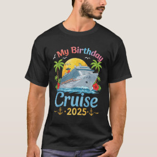 Camiseta Fiesta de Cumpleaños Crucero Festivo 2025 Hombres,