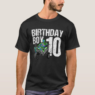 Camiseta Fiesta de Cumpleaños Cuádruple de 10 Años ATV 4 Wh