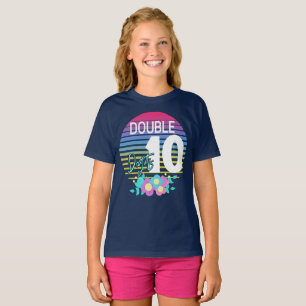 Camiseta Fiesta de cumpleaños de 10 dígitos dobles