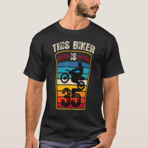 Camiseta Fiesta de cumpleaños de 35 años 35ª motocicleta su