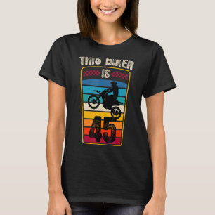 Camiseta Fiesta de cumpleaños de 45 años 45ª motocicleta su