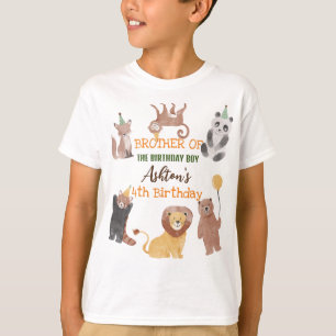 Camiseta fiesta de cumpleaños de animales fiestas con corre