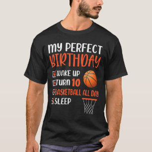 Camiseta Fiesta de cumpleaños de baloncesto de 10 años 10th