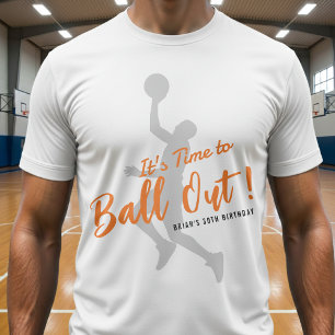 Camiseta Fiesta de Cumpleaños de Baloncesto Es Hora de Triu
