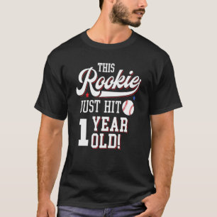 Camiseta Fiesta de cumpleaños de béisbol de este novato aca