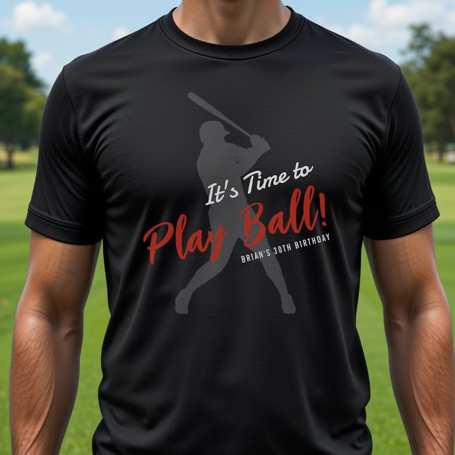 Camiseta Fiesta de Cumpleaños de Béisbol Es Hora de Jugar (Subido por el creador)