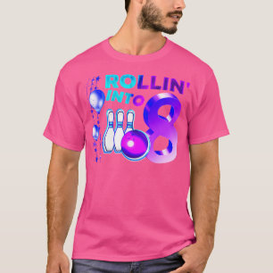 Camiseta Fiesta De Cumpleaños De Bolos 8 Años