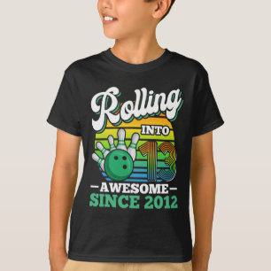 Camiseta Fiesta de Cumpleaños de Bolos Cumpliendo 13 Años 1