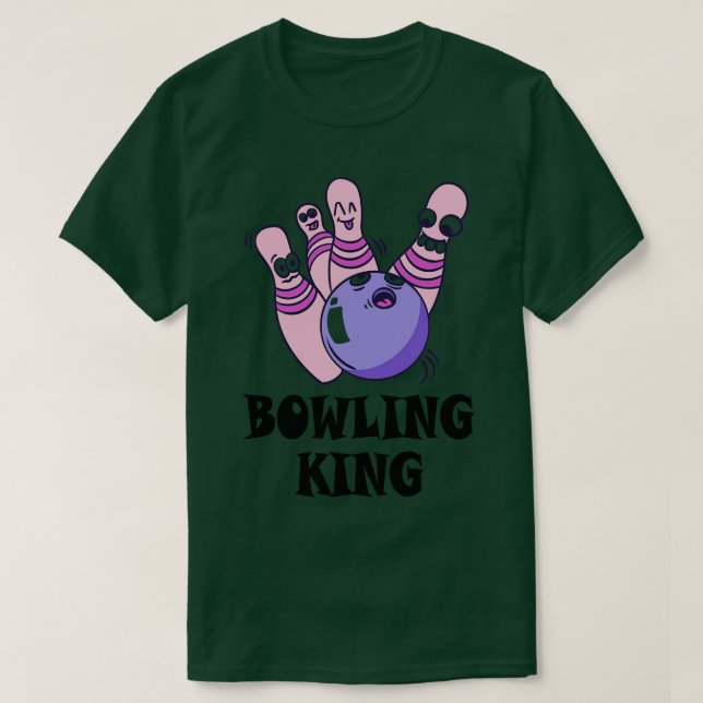 Camiseta Fiesta de cumpleaños de Bowling King Childrens (Diseño del anverso)