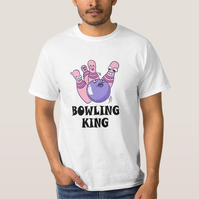Camiseta Fiesta de cumpleaños de Bowling King Childrens (Anverso)