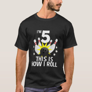 Camiseta Fiesta de cumpleaños de Bowling para niños de 5 añ