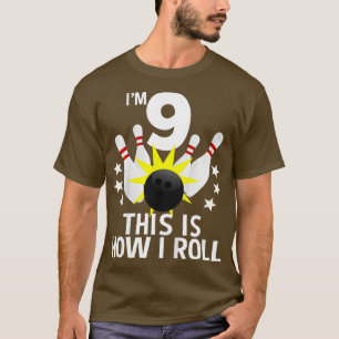 Camiseta Fiesta de cumpleaños de Bowling para niños de 9 añ