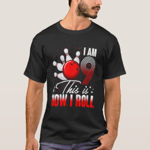 Camiseta Fiesta de cumpleaños de Bowling para niños de 9 añ