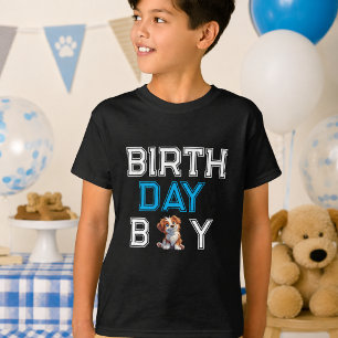 Camiseta Fiesta de Cumpleaños de Cachorro Perro Lindo par