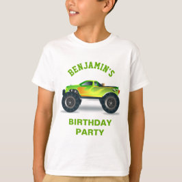 Camiseta Fiesta de cumpleaños de Camión Verde