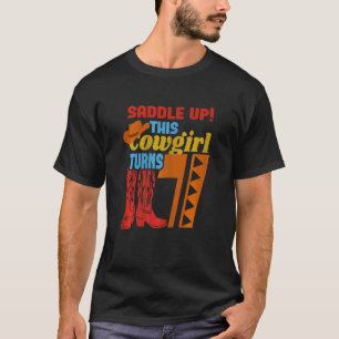 Camiseta Fiesta de cumpleaños de chicas de 7 años a su turn
