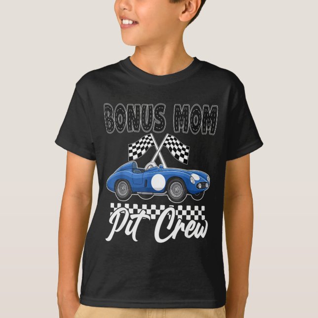 Camiseta fiesta de cumpleaños de coche de carreras bonifica (Anverso)