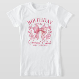 Camiseta Fiesta de cumpleaños de Cute Pink Coquette