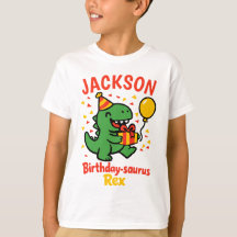 Fiesta de Cumpleaños de Dinosaurio con Nombre Pers