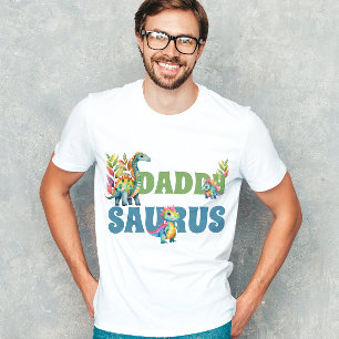 Camiseta Fiesta de cumpleaños de Dinosaurio Cute Papá Sauru