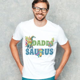 Camiseta Fiesta de cumpleaños de Dinosaurio Cute Papá Sauru