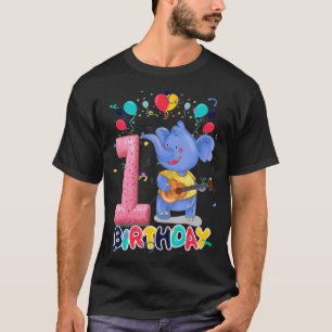 Camiseta Fiesta de cumpleaños de Elefante Infantil Niño Niñ