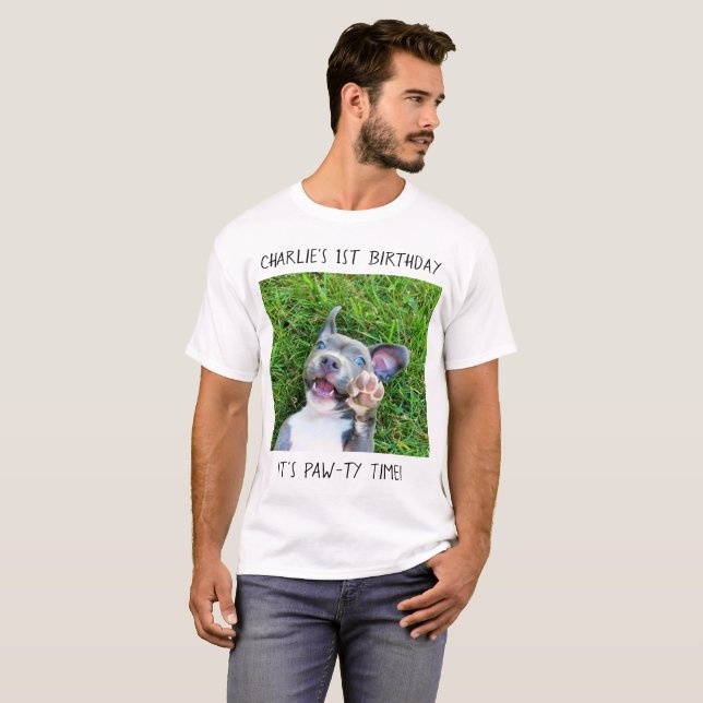 Camiseta Fiesta de cumpleaños de encargo personalizada del (Anverso completo)
