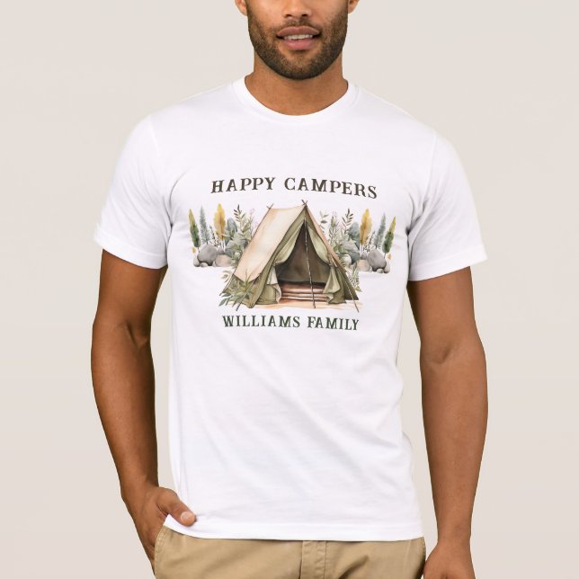 Camiseta Fiesta de cumpleaños de feliz campers para niños (Anverso)