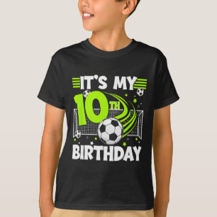 Camiseta Fiesta de cumpleaños de fútbol número 10 para niño