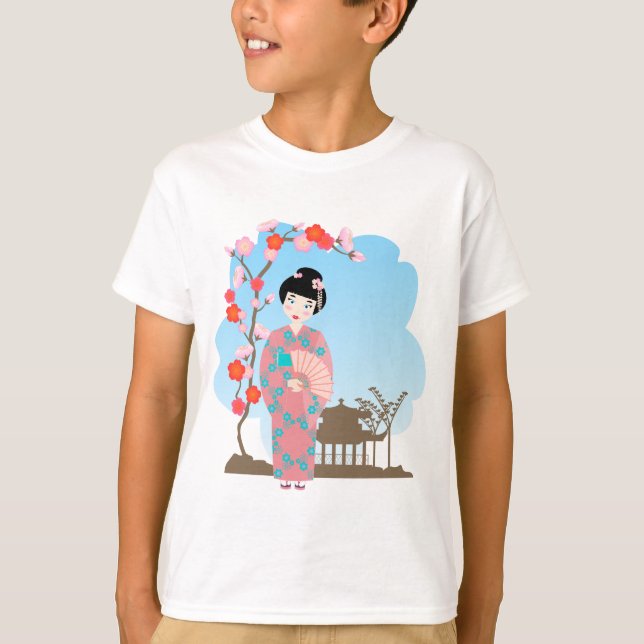 Camiseta Fiesta de cumpleaños de Geisha chica (Anverso)