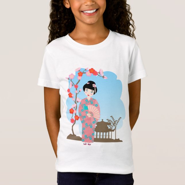 Camiseta Fiesta de cumpleaños de Geisha chica (Anverso)
