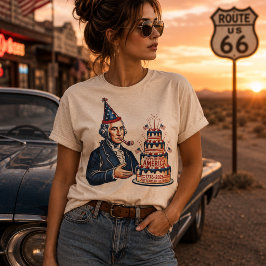 Camiseta Fiesta de cumpleaños de George Washington