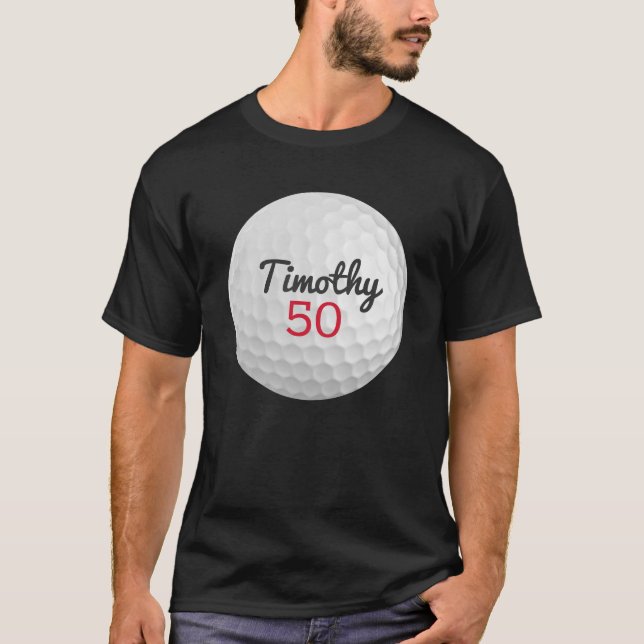 Camiseta Fiesta de cumpleaños de Golf Ball - 50 o otro año (Anverso)
