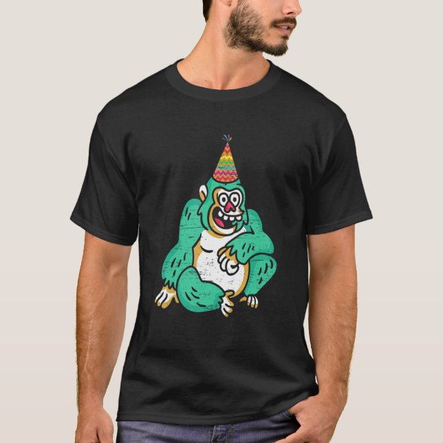 Camiseta Fiesta de cumpleaños de Gorilla (Anverso)
