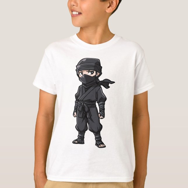 Camiseta Fiesta de cumpleaños de guerreros Ninja estilo ani (Anverso)