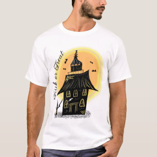 Camiseta Fiesta de Cumpleaños de Halloween Casa Embrujada d