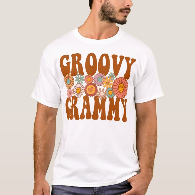 Camiseta Fiesta de cumpleaños de la familia Retro Groovy Gr (Anverso)