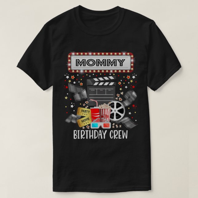 Camiseta Fiesta de cumpleaños de la noche de la película Pa (Diseño del anverso)