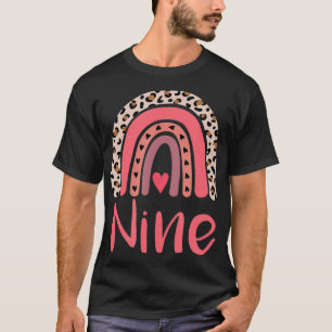 Camiseta Fiesta de cumpleaños de leopardo Rainbow Cute Gir