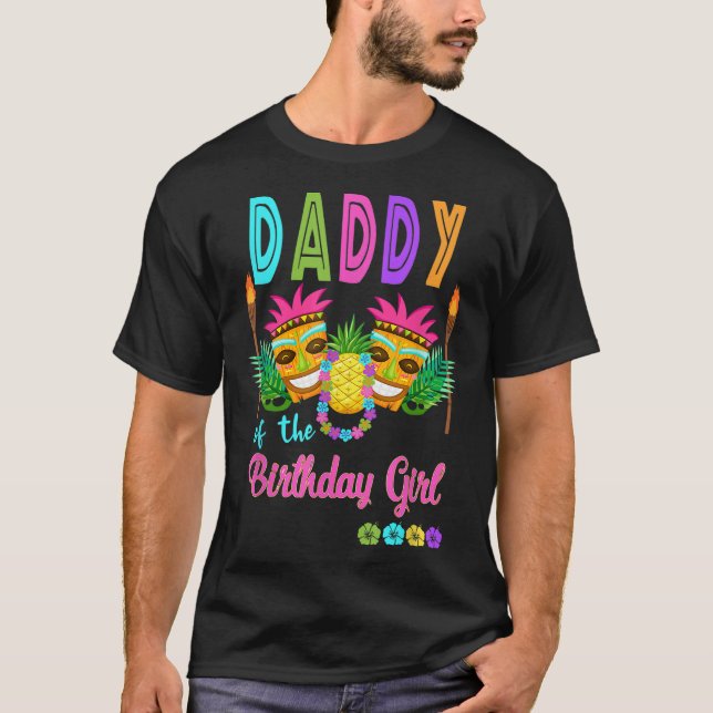 Camiseta Fiesta de cumpleaños de Luau de Hawái que coincide (Anverso)