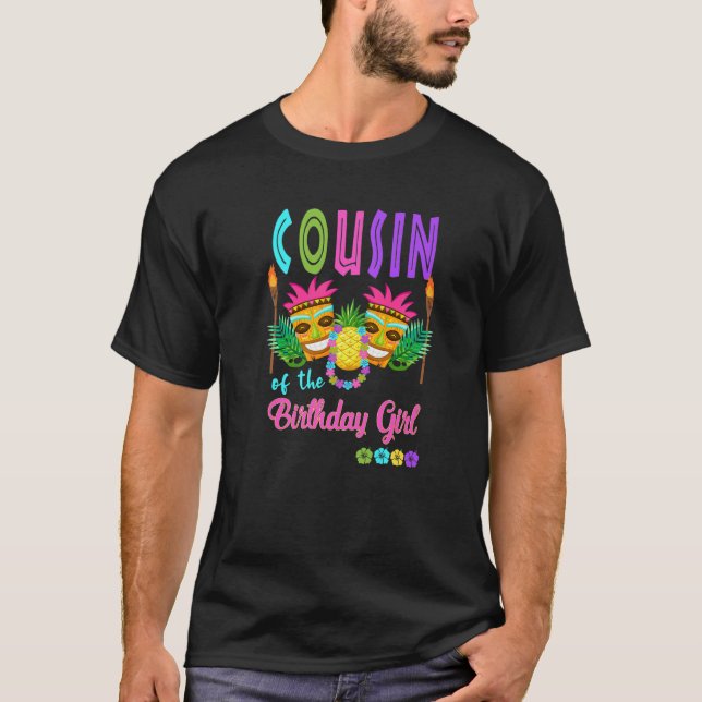 Camiseta Fiesta de cumpleaños de Luau de Hawái que coincide (Anverso)
